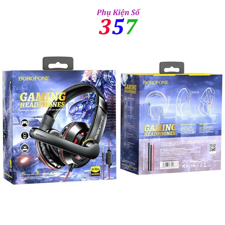 Tai nghe gaming Borofone BO102 tai nghe chụp tai chống ồn dành cho game thủ