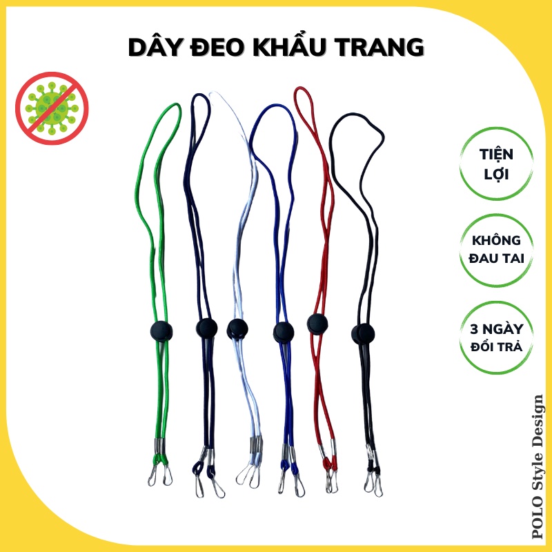 Dây đeo khẩu trang POLO Style - Tiện lợi, đeo thoải mái không đau tai, độ bền cao