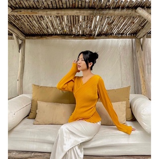 Áo dập li đắp chéo tà