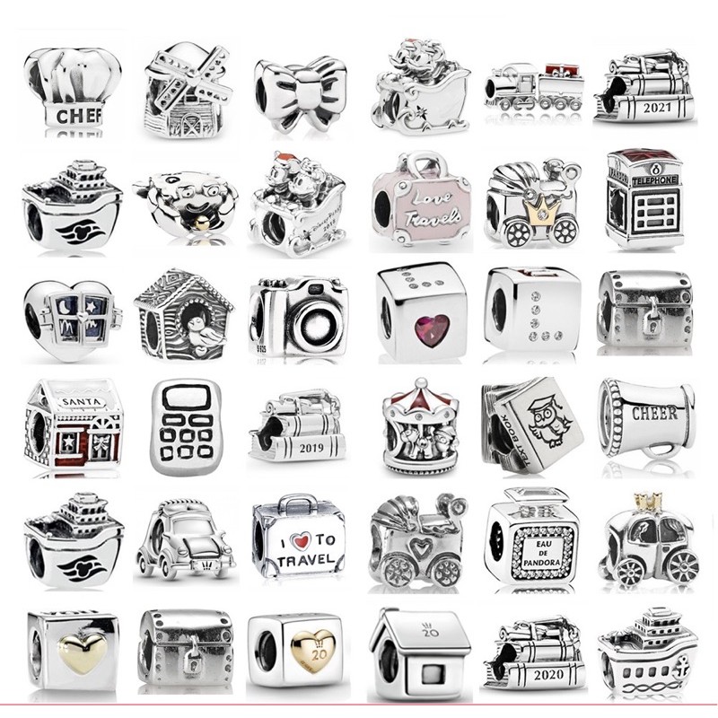 Hạt charm bạc s925 Cao Cấp mẫu mới (khách ib chọn mẫu) - charm mô hình- đồ vật- phương tiện- nhà cửa bằng bạc