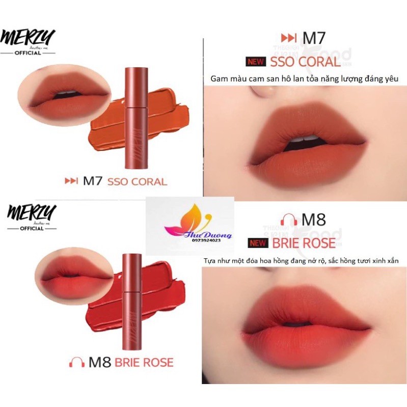 [Bản mới] Son Kem Lì Siêu Mịn Merzy Bite The Beat Mellow Tint | Thế Giới Skin Care