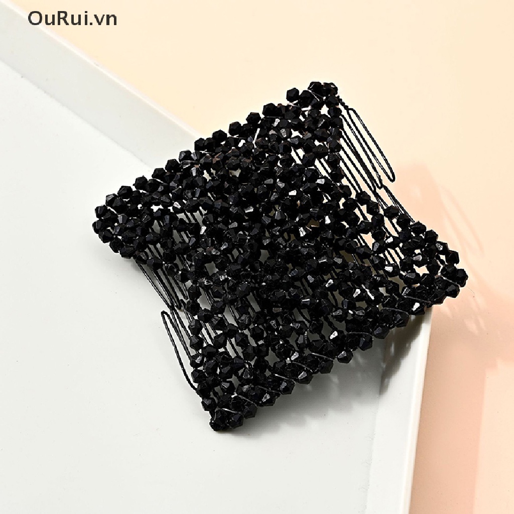 Lược Cài Tóc Co Giãn Đính Hạt Hình Hoa Đáng Yêu