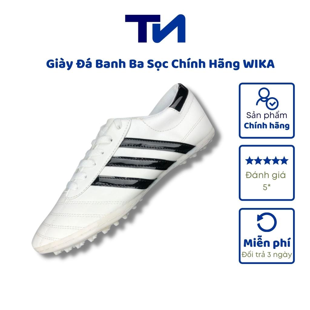 Giày đá bóng, giày đá banh ba sọc chính hãng WIKA khâu full đế dành cho dân phủi tặng kèm tất đá bóng TN041