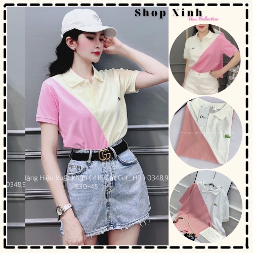 Áo phông Polo chất Cá Sấu Chạy Viền Mặc Siêu Mát, Áo Thun Nữ Có Cổ Lacost.e 𝙎𝙝𝙤𝙥 𝙓𝙞𝙣𝙝