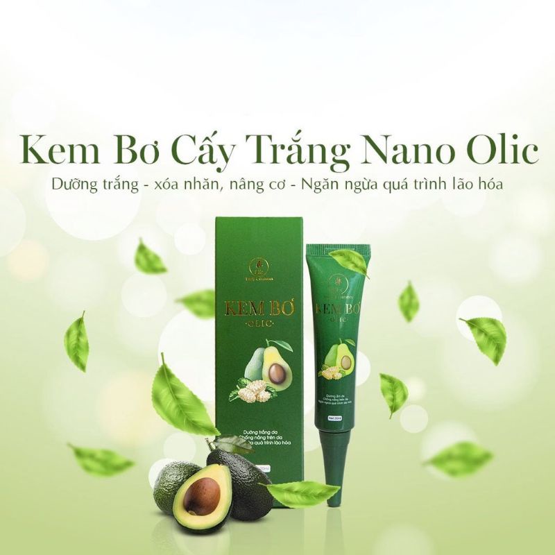 Lẻ túp kem bơ cấy trắng Nano Olic