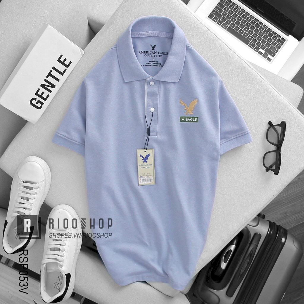 Áo phông nam có cổ cao cấp đại bàng RSP053 - áo thun polo nam Riooshop | BigBuy360 - bigbuy360.vn