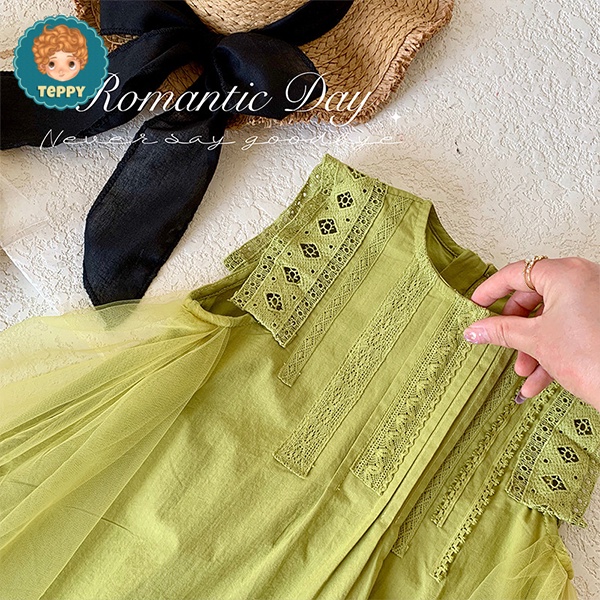 Đầm, Váy đi tiệc cho bé màu xanh cốm