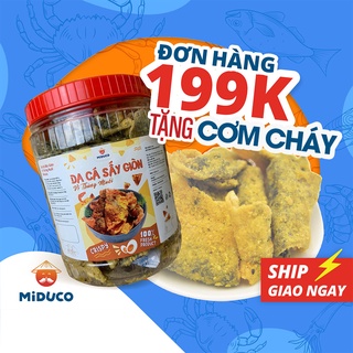 Hũ da cá sấy giòn trứng muối miduco 250gram