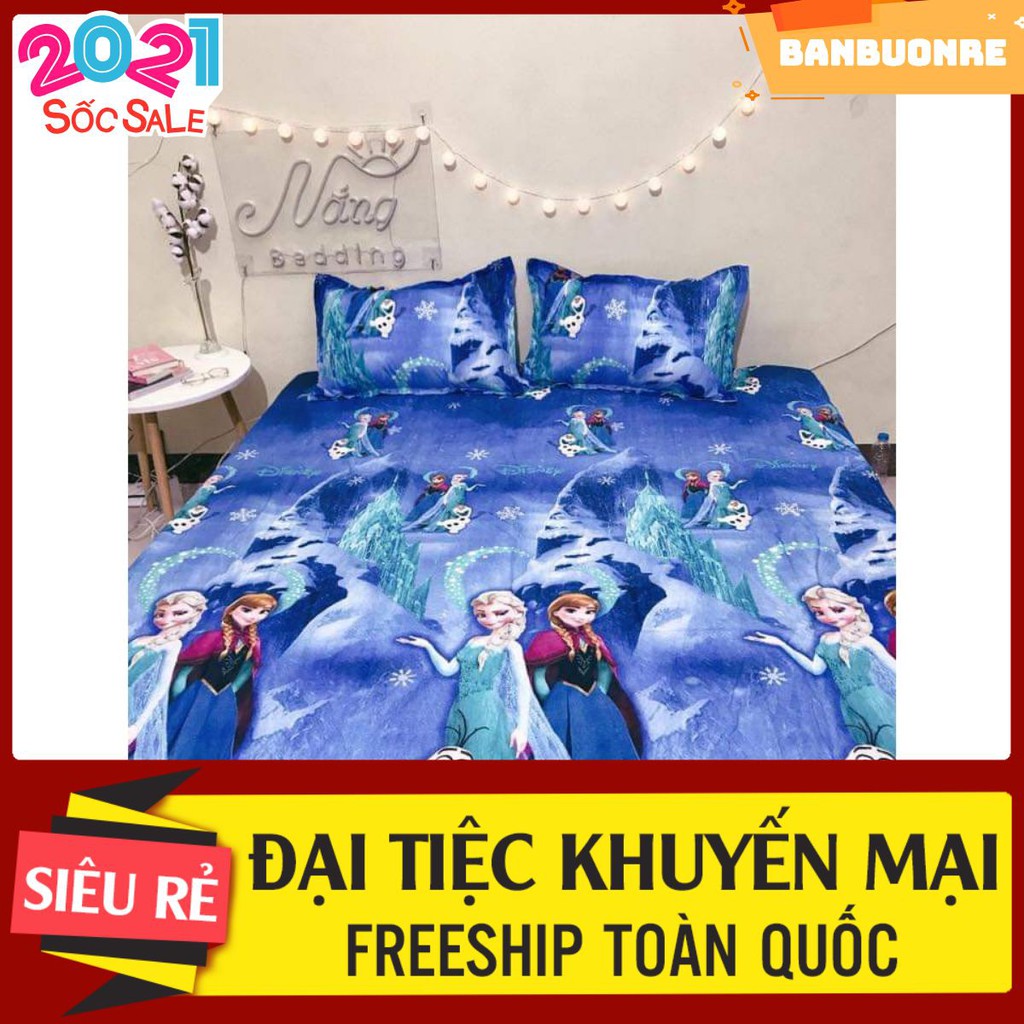 Ga trải giường,ga bọc đệm vải mềm mịn,đủ kích thước,công chúa elsa