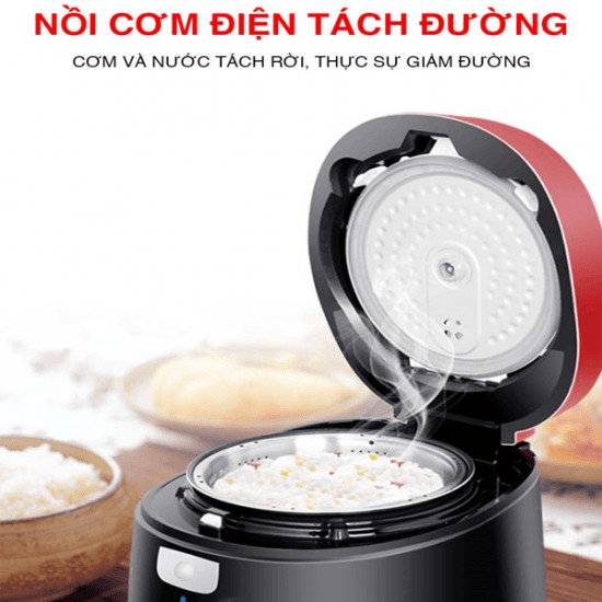 Nồi cơm tách đường Tiross TS9911 (1.5 Lít) giúp giảm những bệnh tật liên quan đến đường huyết và giảm cân hiệu quả