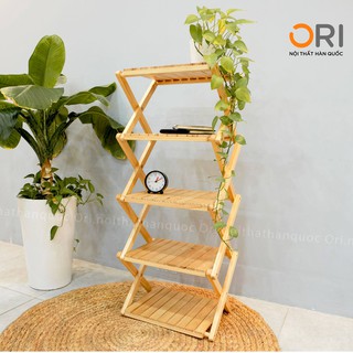 KỆ GỖ XẾP GỌN 5 TẦNG HÀN QUỐC ĐA NĂNG TIỆN LỢI - ORI NỘI THẤT HÀN QUỐC