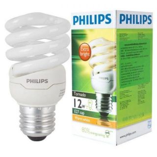 Bóng đèn Compact Philips Tornado 12W CDL E27 ( Ánh sáng trắng + Vàng )
