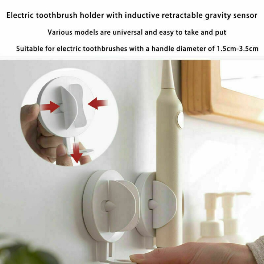 1 Giá Đỡ Bàn Chải Đánh Răng Điện Gắn Tường Màu Trắng
