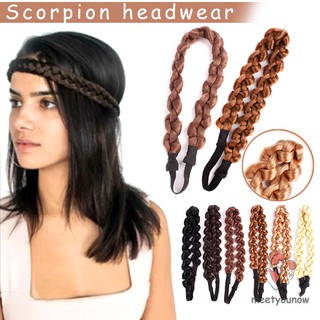 Wig Braided Hair Band Elastic Twist Headband Stretchy Adjustable Princess Braid for Party