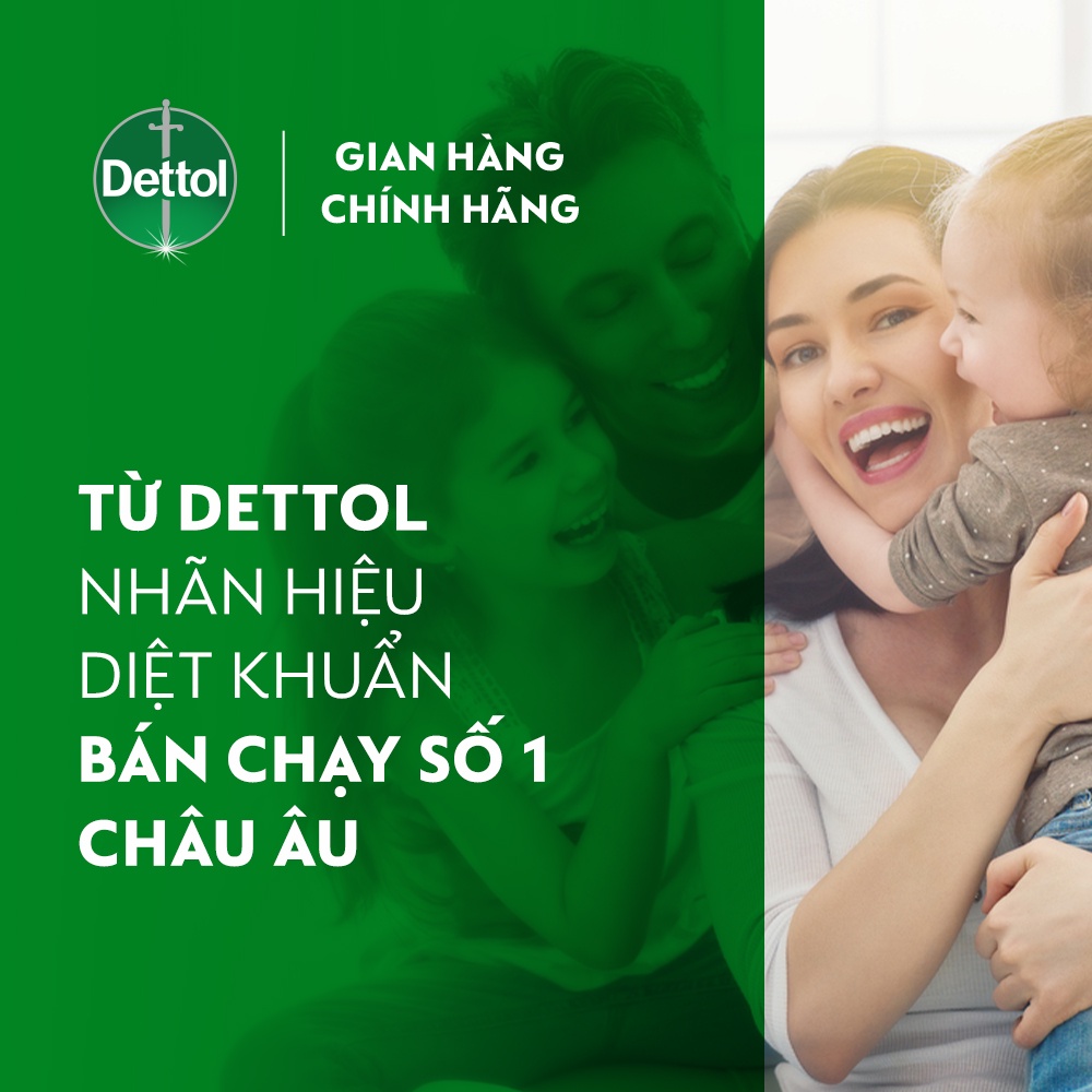 [Hộp quà tặng kèm bông tắm] Sữa tắm Dettol kháng khuẩn – Chai 950g
