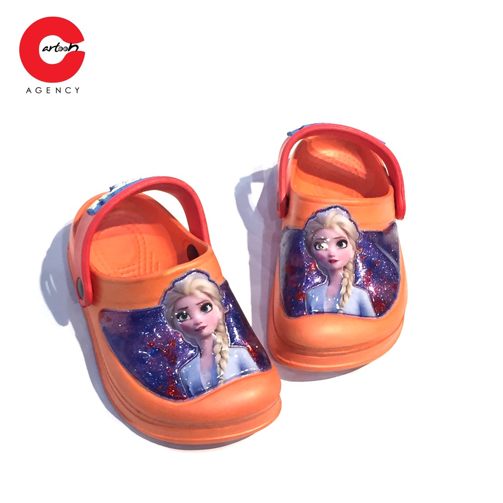 Giày sục Elsa bé gái hình ảnh 3D nổi sắc nét chính hãng thương hiệu Cartoon Agency Thái Lan