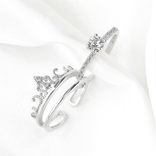 Nhẫn Vương Miện 2 trong 1 Bạc Ta hàng đẹp