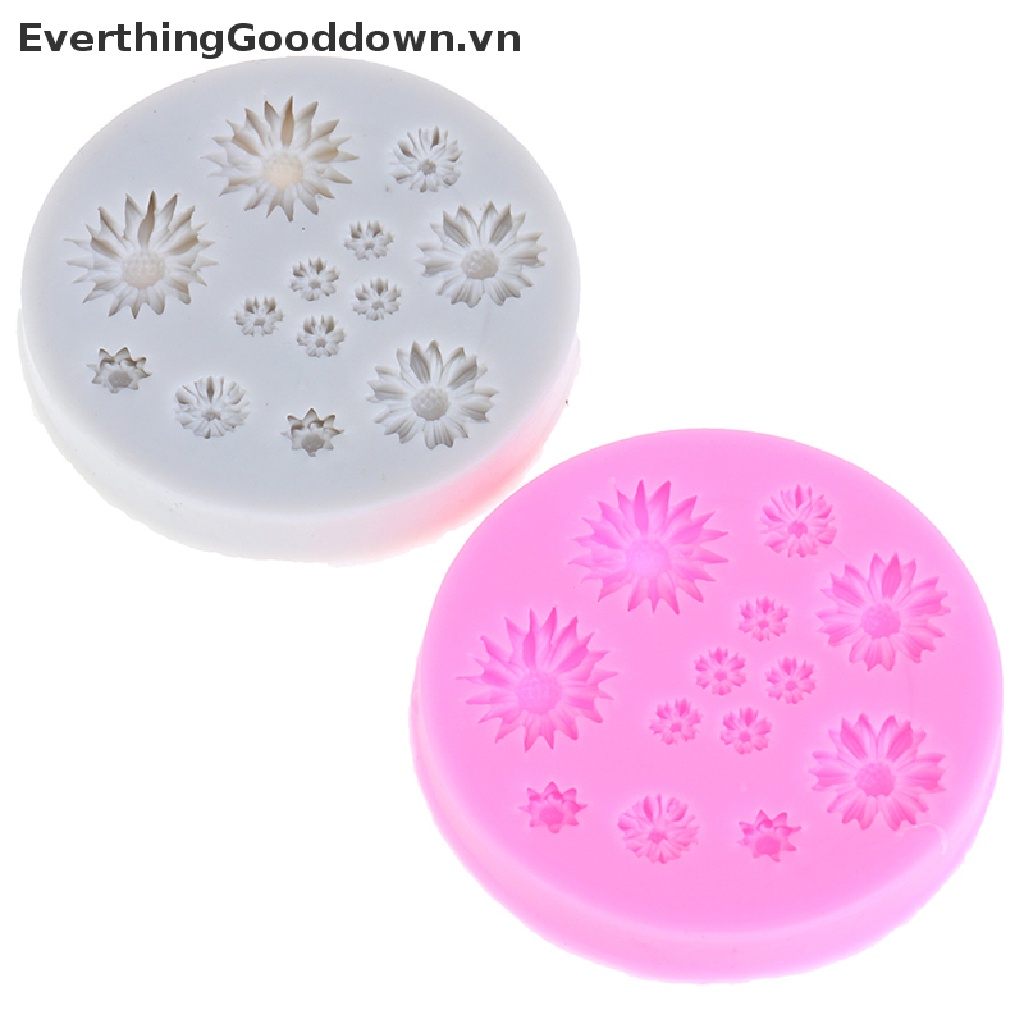 Khuôn Silicone Tạo Hình Hoa Cúc Trang Trí Bánh