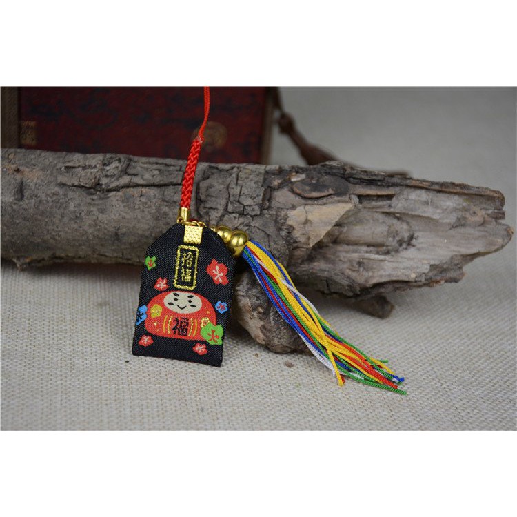 Túi gấm Omamori may mắn DARUMA LẬT ĐẬT có kèm túi chống nước Túi Phước May Mắn Omamori ngẫu nhiên màu