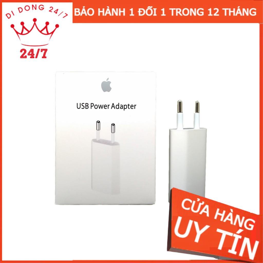 Củ sạc dẹt Iphone ,Ipad bóc máy [Chính hãng 100% - Chân tròn] - [Bảo Hành 12 Tháng Lỗi Đổi Mới 1-1]