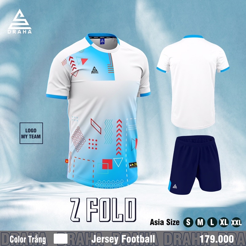 Bộ quần áo bóng đá/đá banh mẫu mới nhất Z-FOLD chất vải Diamond cao cấp.