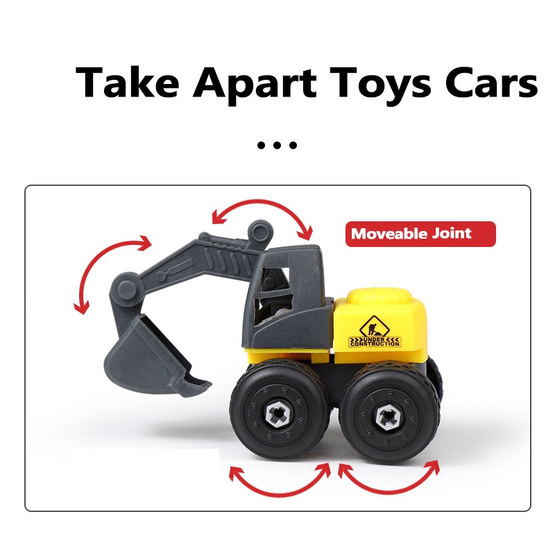 Set 4 món đồ chơi lắp ráp mô hình xe tải xi măng SEA SUN TOYS dành cho bé trai