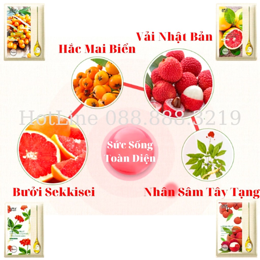 Mặt Nạ Cao Cấp Trái Cây Huan Organic Siêu Phẩm Dưỡng Da Từ Trái Cây