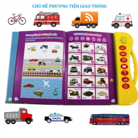 Sách nói điện tử song ngữ Anh - Việt giúp bé học tốt Tiếng Anh, dành cho bé từ 1-7 tuổi (sách nhỏ)