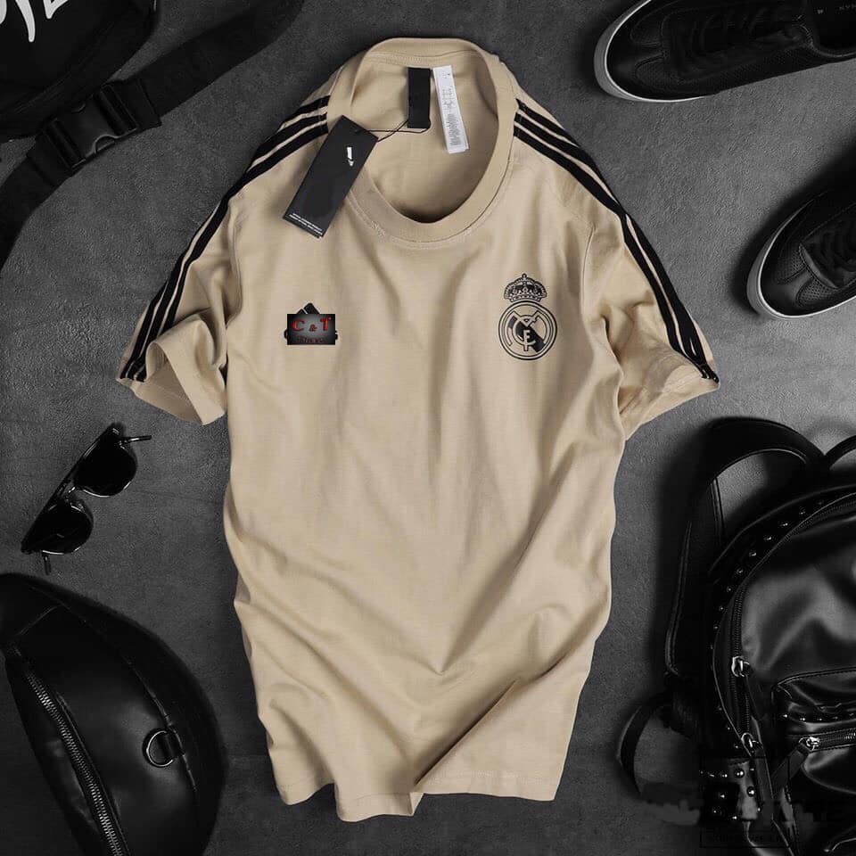 Áo Thể Thao Logo Real Madrid Thoáng Mát + combo quần short D.A.S cực chất