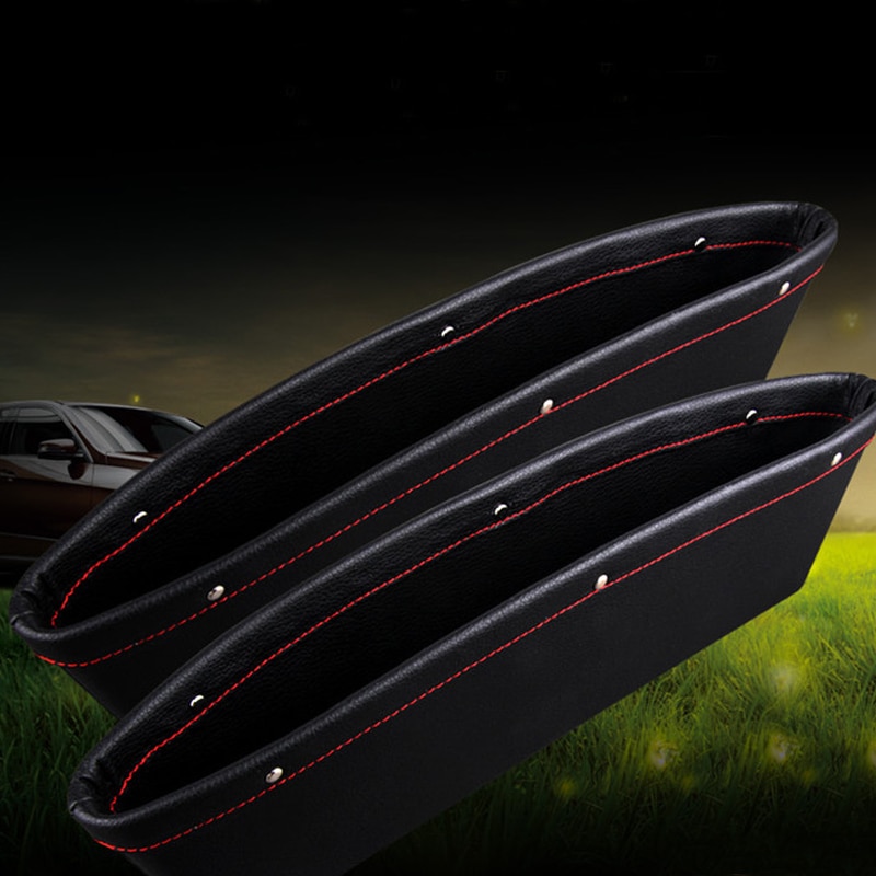 Hot 1 X Túi Da PU Đựng Đồ Gắn Khe Hở Ghế Ngồi Xe Hơi Sắp Xếp Gọn Gàng