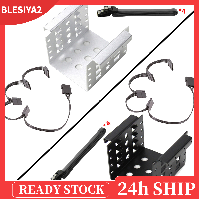 (Hàng Mới Về) Khay Đựng Ổ Cứng Ssd Hdd 4-bay 2.5 Inch Sang 3.5 Inch