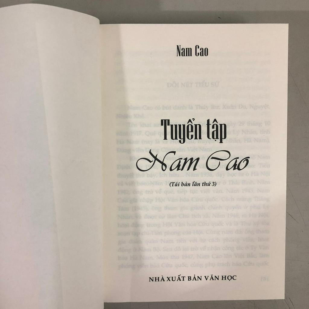 Sách: Văn Học Việt Nam - Tuyển tập Nam Cao