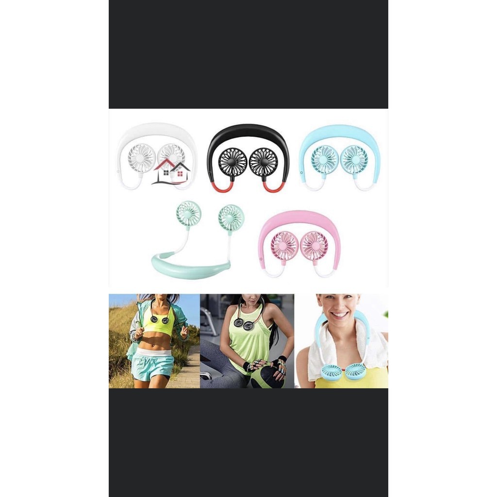 Quạt Tích Điện Đa Năng, Quạt mini quàng cổ siêu cute, Quạt Đeo Cổ Siêu Mát, Quạt USB | BigBuy360 - bigbuy360.vn