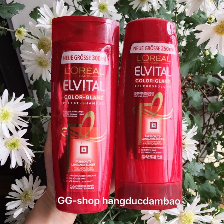 Dầu gội cho tóc nhuộm L'OREAL ELVITAL COLOR GLANZ