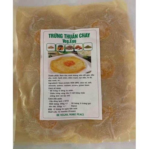 Trứng ốp la thuần chay - Không thành phần động vật - Thực phẩm đông lạnh - Hàng đông lạnh - Giao siêu tốc