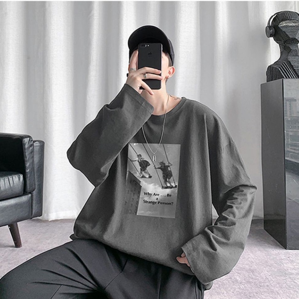 Áo phông unisex Mavota áo thun dài tay nam nữ form rộng phong cách Hàn Quốc AH210