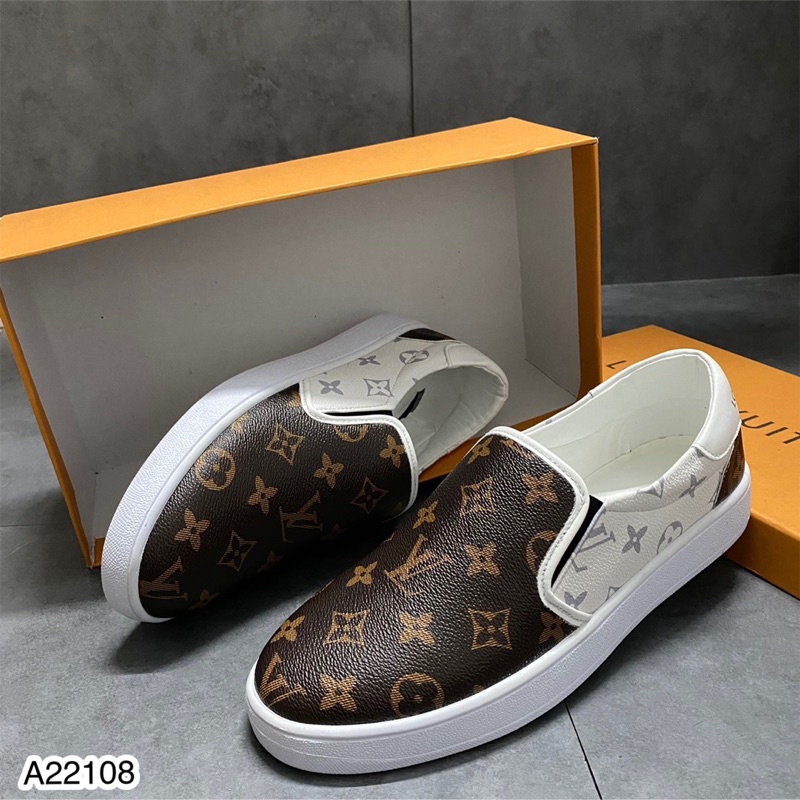 Giày lười nam Slip on hoạ tiết LV cao cấp hàng đẹp | BigBuy360 - bigbuy360.vn