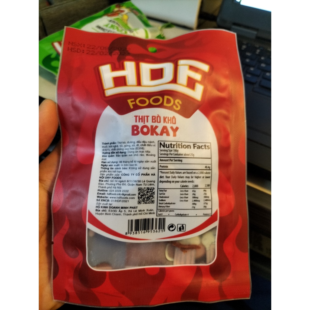 Thịt bò khô BOKAY gói tiện lợi cho chủ quán 25gr