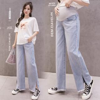 Quần Jeans Ống Rộng Thoải Mái Thời Trang Dành Cho Mẹ Bầu