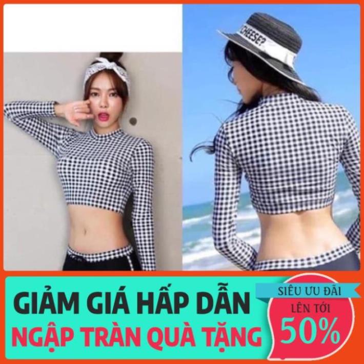 SẴN Áo Crtop Tay Dài Sẵn Mút Ngực Áo Bơi Nữ Lẻ Nhiều mẫu ཾ ཾ ་ ་ *