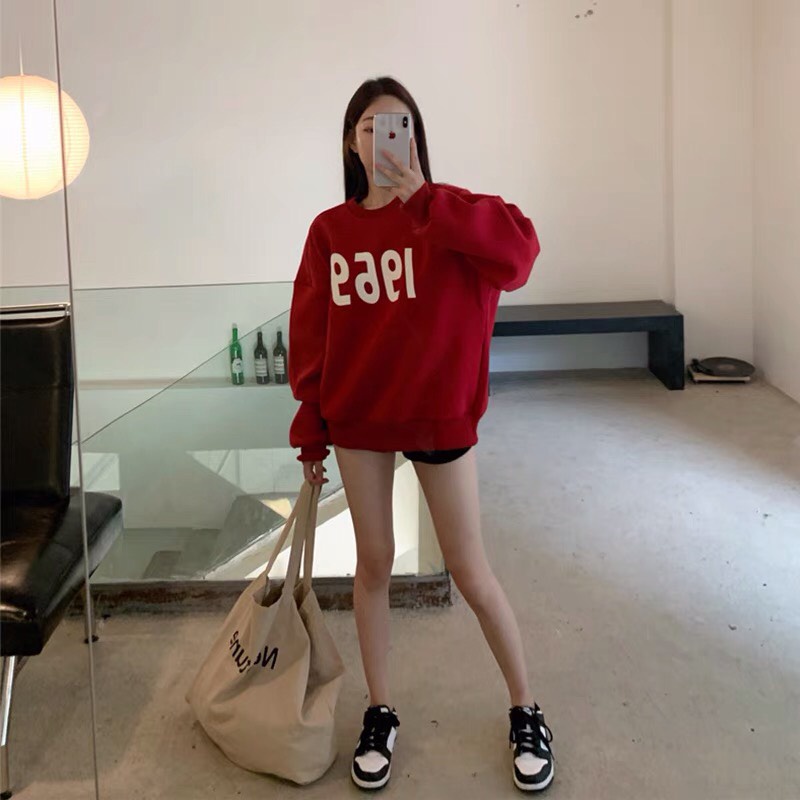 Áo nỉ bo tay số 1969, Áo nỉ Unisex from rộng, Chất nỉ ấm mặc không xù, thiết kế phong cách - MODY