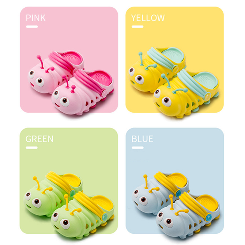 Sandal Đế Mềm Chống Trượt Tiết Kế Sâu Bướm Hoạt Hình Dễ Thương Cho Bé 1-6 Tuổi AYUER