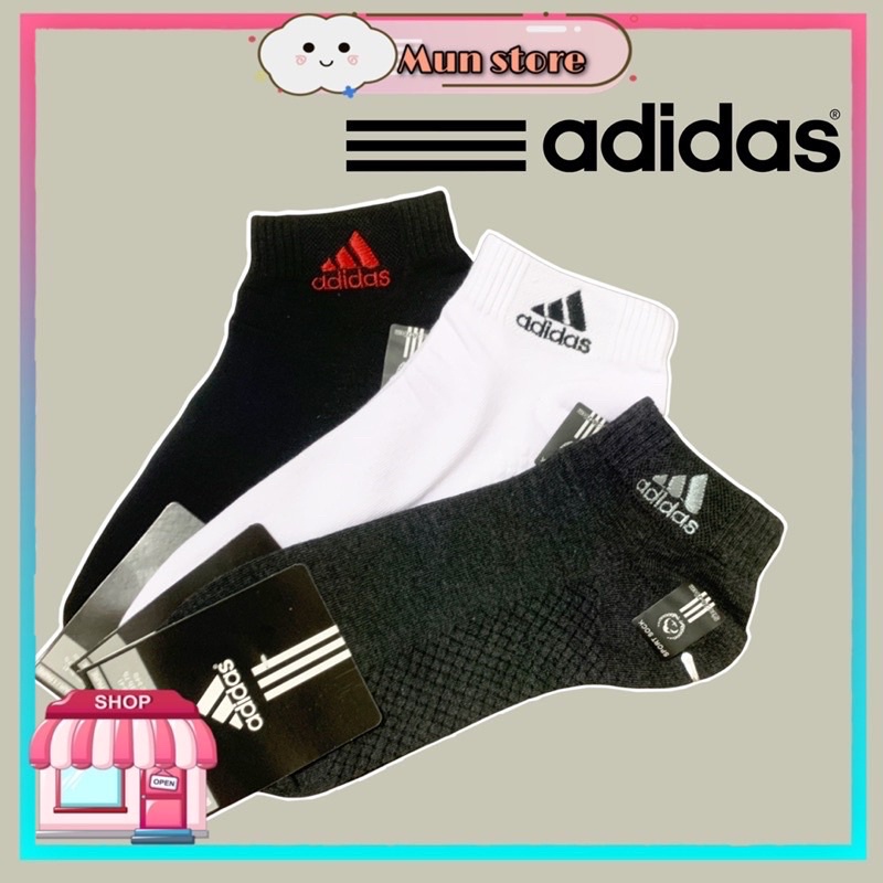 Tất nam ADIDAS vớ nam cổ ngắn loại 1 dệt kim cao cấp vải cotton 100% chống mùi hôi tốt thoáng mát thể thao thời trang