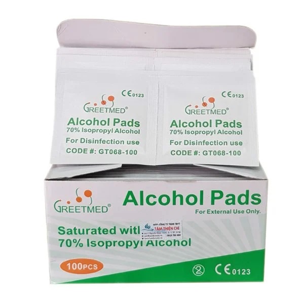 Bông tẩm cồn tiệt trùng  ( Alcochol pads)