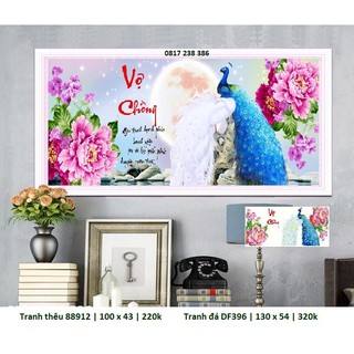 Tranh đá cao cấp ABC ( giá sỉ) Vợ Chồng VS218 (90*53), DF396 (130x54cm)