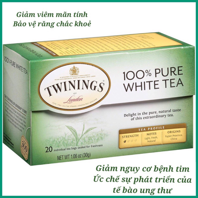 [Nowship q6 HCM] Trà trắng phòng ngừa ung thư Twinings date 2023