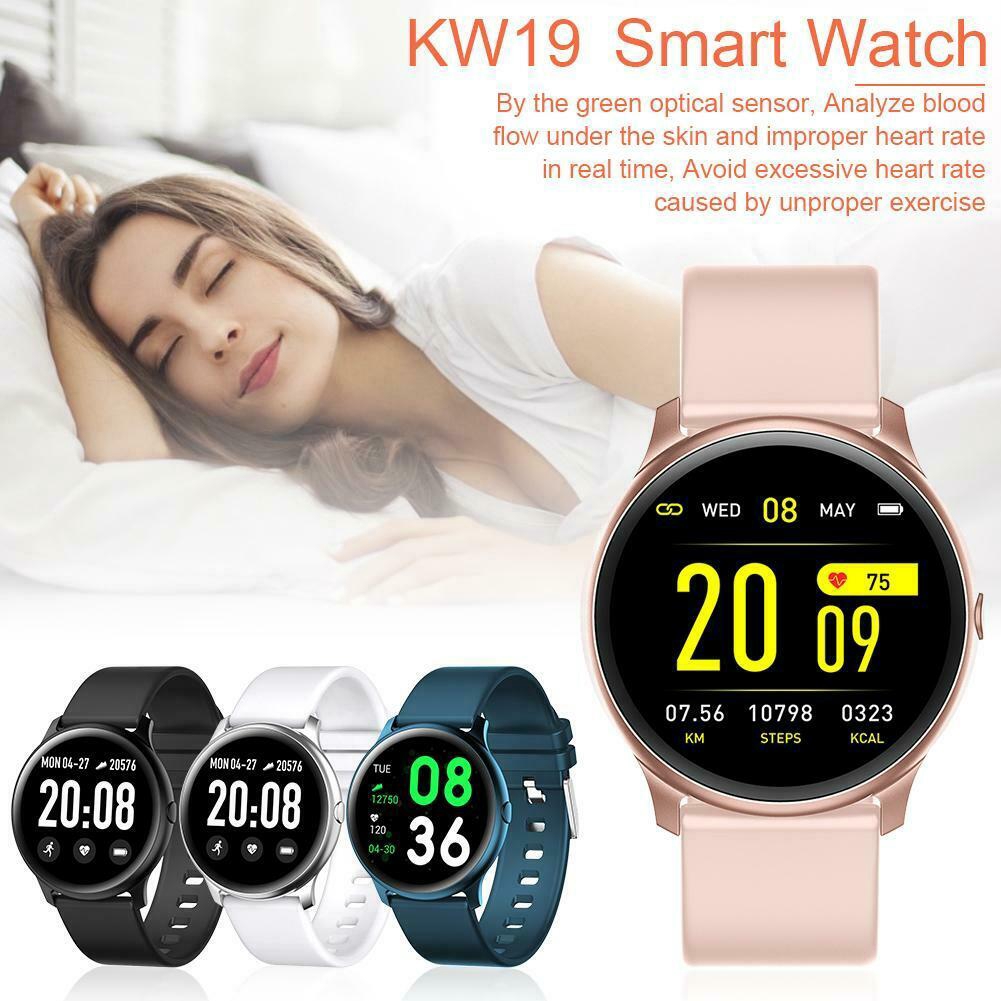 Đồng hồ thông minh Kw19 kết nối Bluetooth theo dõi sức khỏe có phụ kiện