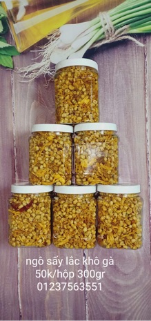 Ngô sấy lắc khô gà