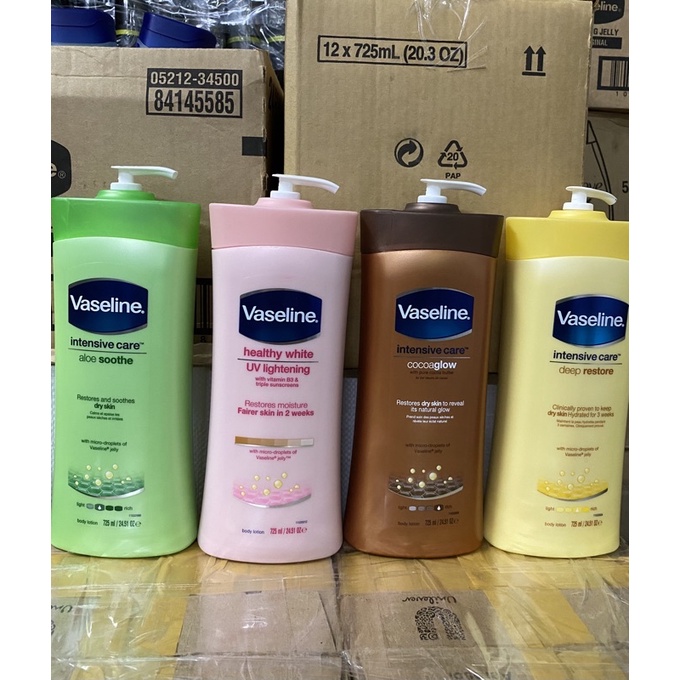 [ Date 2024 ] Sữa dưỡng thể Vaseline Healthy White UV Lightening Body Lotion 725ml giúp dưỡng trắng dưỡng ẩm cho da | BigBuy360 - bigbuy360.vn