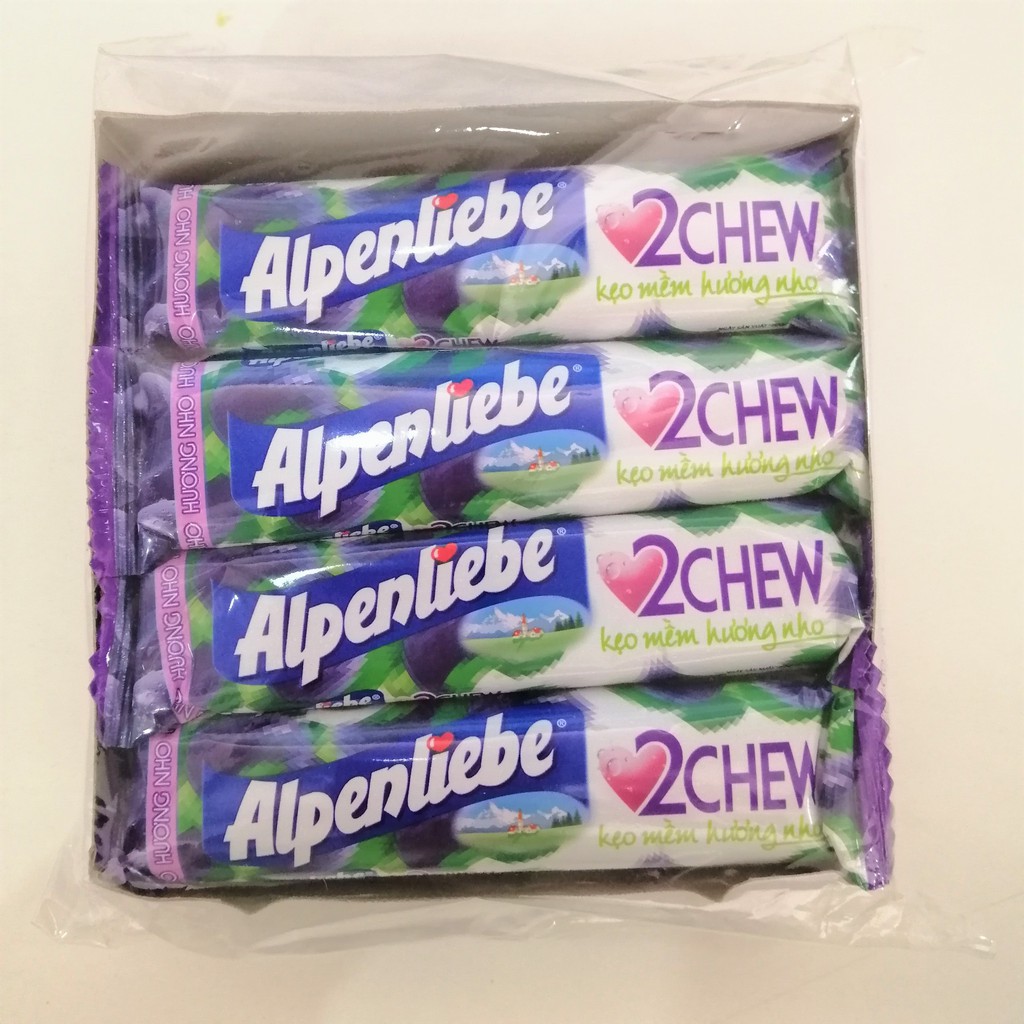 Kẹo Mềm Hương Nho Alpenliebe 2Chew (Gói 16 thanh)